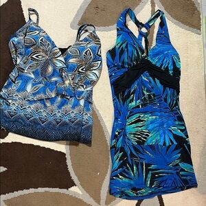 2 swim tops Tropical Print Bundle